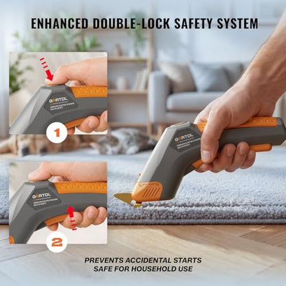 GARTOL 4V Cordless Electric Box Cutter for Cardboard, Fabric, and Leather