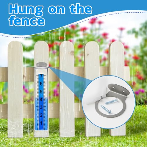 Rain Gauge Outdoor, 7" Large Capacity Rain Gauge Replacement Tube