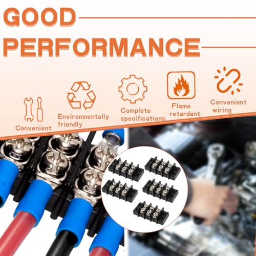 2Pcs 12 Circuits Dual Row Screw Terminal Strip with 66Pcs Connector - style: 12 Circuits