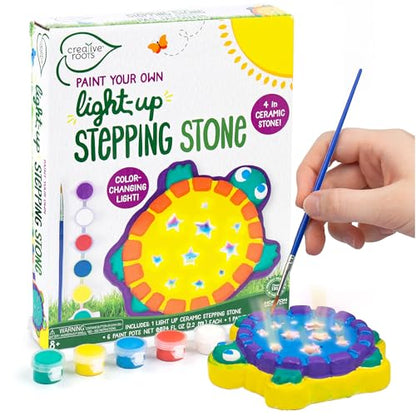 Creative Roots Paint Your Own Stepping Stone Kit, Mini Light Up Turtle - style: Light Up Turtle