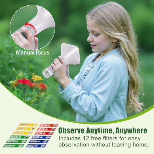 HOMEE 3" Kids Digital Microscope Kit, Portable Handheld Pocket Micro Scope