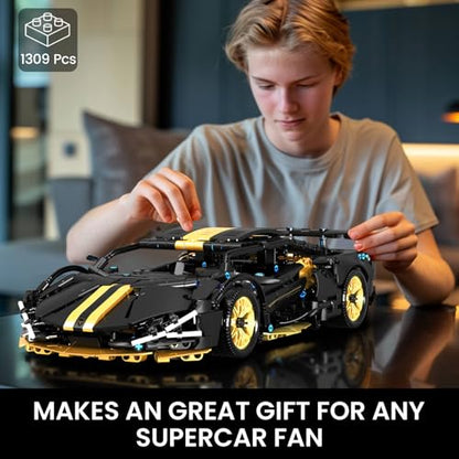Collectible Sports Race Cars Building Set 1:14 Scale - color: Gold