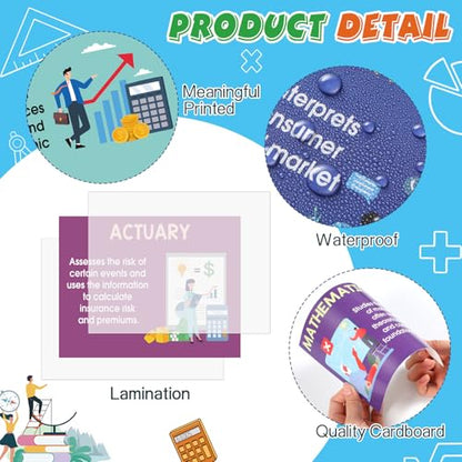 Epakh Math Bulletin Board Sets Math Careers Posters for Classroom Decor - style: Math Careers