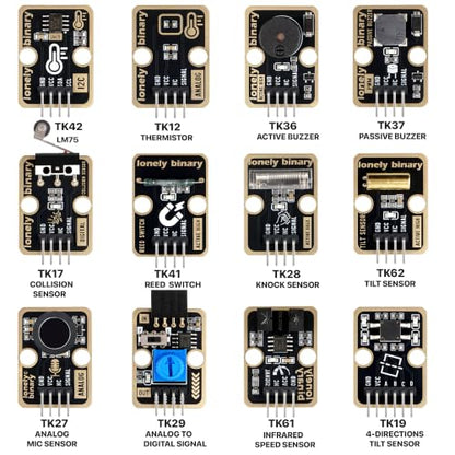 Lonely Binary 46-in-1 Sensor Kit for ESP32, Raspberry Pi Pico and STM32