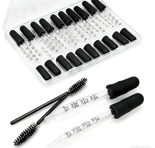 20Pcs Eye Dropper,1ML Glass Droppers for Oils, Liquids and Medicine