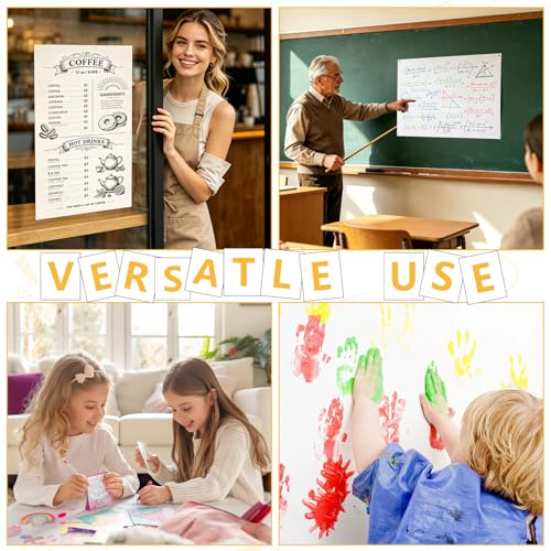 13.5"x17.5" Poster Board, 50 Pack Thick White Poster Board Paper, 250GSM - color: White, size: 13.5x17.5 inch