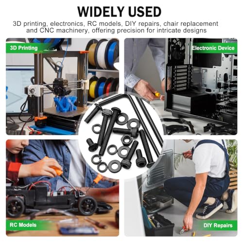 Twidec/1002PCS M3 Screws Assortment Kit,Hex Socket Button & Cap Head Screws - color: 1002PCS