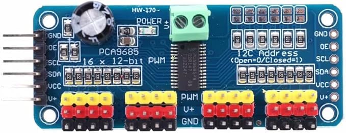 PCA9685 16 Channel 12-bit PWM Servo Motor Driver I2C Module Robot