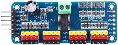 PCA9685 16 Channel 12-bit PWM Servo Motor Driver I2C Module Robot