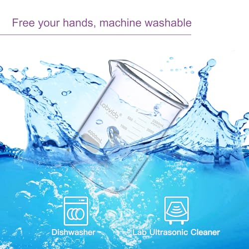 6pcs 250ml 3.3 Borosilicate Glass Thick Beakers, LVA010 - style: 6pcs of Vol.250ml
