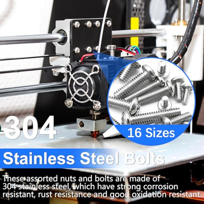 730Pcs Machine Screws Nuts and Bolts Assortment Kit, 304 Stainless Steel Bolts 16 Sizes #4-40#6-32#8-32#10-24 Phillips Pan Head Hardware Screws Assortment Kit with Nuts and Washers - size: SS #4 #6 #8 #10