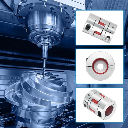 MECCANIXITY Aluminum Shaft Coupling 9mm to 22mm Flexible Spider Coupling L50mm x D40mm Coupler Jaw Spider Shaft Joint Connector for 3D Printers DIY Encoder CNC Router Milling Machine - size: D40mm Fit 9mm to 22mm