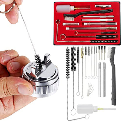 YUZES Spray Gun Cleaning Kit, 23-Piece Brush & Needle Set for Paint Guns
