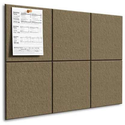 MaxGear Felt Bulletin Board 36" x 24", Espresso Felt Wall Tiles Push Pins - color: Espresso, size: 36" x 24"