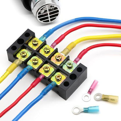 600Pcs Heat Shrink Wire Connectors Electrical Kit - Oiojuct Marine Automotive Crimp Terminals Assortment, Waterproof Ring Fork Spade Electrical Butt Connector