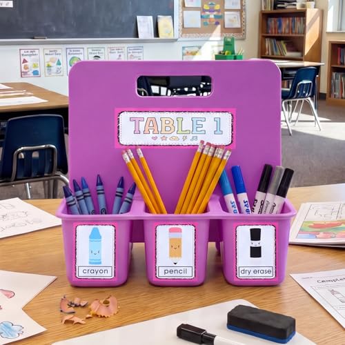 20pcs Teacher Caddy Labels Classroom Toolbox Labels Decoration, Colorful - style: Colorful