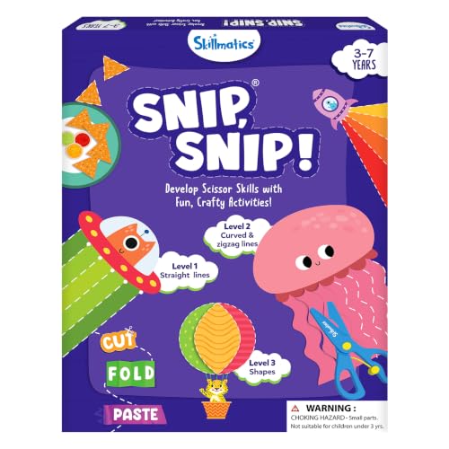 Skillmatics Snip Snip, Scissor Skills, Felt Craft Activity, Gift for Kids - style: 1. Multi-Theme