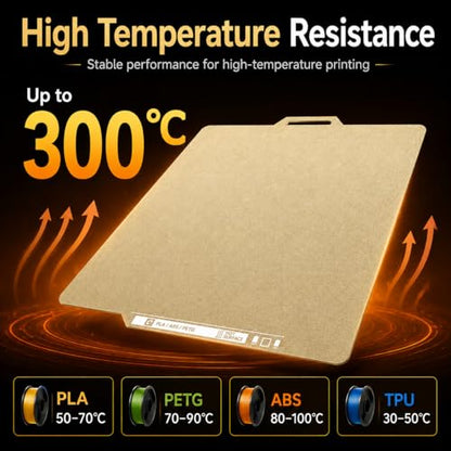 Tinytrees Build Plate for Bambu Lab X1 X1C X1E P1P P1S A1, PEI Build Plate with Identification Code Double Sided Textured PEI Plate Sheet 0.77mmwith QR Code Flexible Spring Steel Bed, 257x257mm - style: Double Side Textured PEI with Code