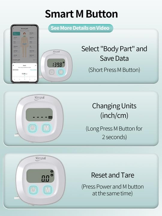 Slimpal Smart Body Measuring Tape, FSA Eligible HSA Tape for Weight Loss - color: 84114
