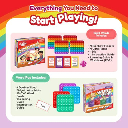 The Fidget Game Ultimate Reading Bundle - Flashcards and Pop Fidget Toys