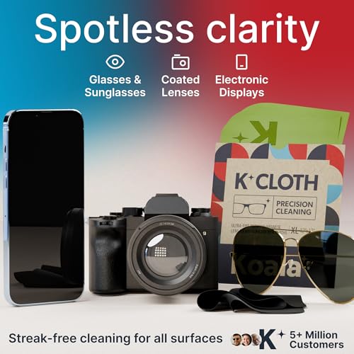 Koala Lens Cleaning Cloth | Japanese Microfiber | Black & Green (Pack of 3) - color: Black / Green, size: 3 Pack (XL)