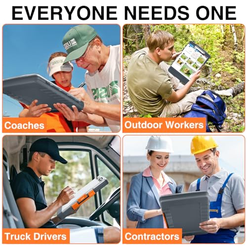 Sooez Original Clipboard with Dual Storage, Heavy Duty Clip Boards 8.5x11 - color: Gray + Orange