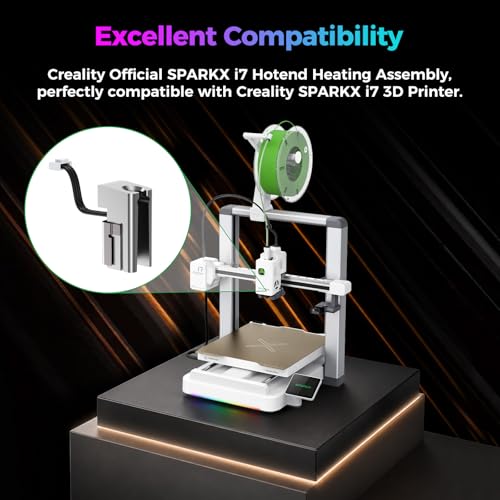 Creality Official SPARKX i7 Hotend Heating Assembly, Original 50W High-Power Heater for 300°C High-Temperature Printing, Quick-Swap Modular Design for Creality SPARKX i7 3D Printer - style: Hotend Heating Assembly