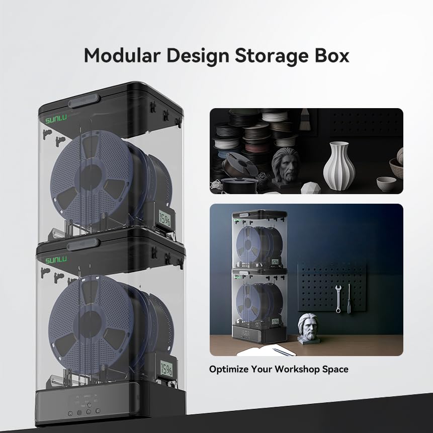 SUNLU Filament Dry Box - 3KG Filament Storage Box with Hygrometer - color: Filament Storage Box