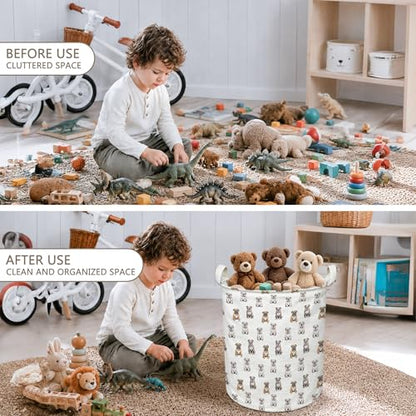 English Bulldog Dog Laundry Basket, English Bulldog Gifts Collapsible Laundry Hamper with Handles, Dog Clothes Toy Storage Bins Containers Basket for Bathroom Bedroom - color: English Bulldog
