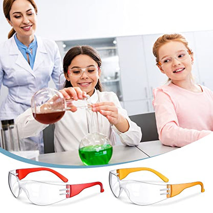 Weewooday 48 Packs Kids Safety Glasses, Orange, Yellow, Green, Red