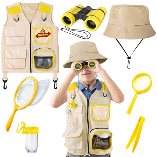 YOPINSAND Kids Explorer Kit & Bug Catcher Kit, Kids Outdoor Exploration Set - color: Yellow