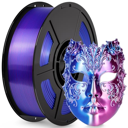IEMAI Silk PLA+ Filament 1.75mm, Dual-Color Rose Red-Blue, 1KG - color: Dual-rose Red-blue