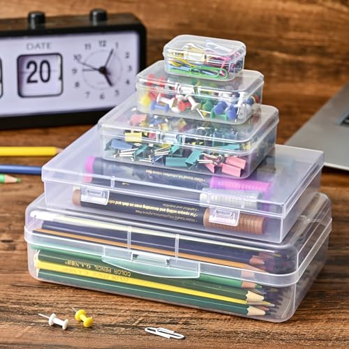 Clear Small Plastic Storage Containers with Lids, 28 Pack - size: 5 Size 28 Pcs