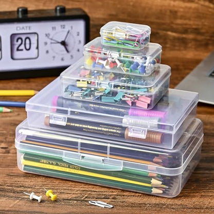 Clear Small Plastic Storage Containers with Lids, 28 Pack - size: 5 Size 28 Pcs