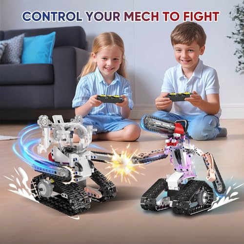 Resosese 5 in 1 STEM RC Robot Building Kit for Boys, APP & Remote Control Erector Set RC Toys for Kids Blocks 419 Pcs, DIY Build Science Educational Gift for Age 6 7 8 9 10 11 12+ Boys & Girls