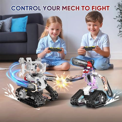 Resosese 5 in 1 STEM RC Robot Building Kit for Boys, APP & Remote Control Erector Set RC Toys for Kids Blocks 419 Pcs, DIY Build Science Educational Gift for Age 6 7 8 9 10 11 12+ Boys & Girls