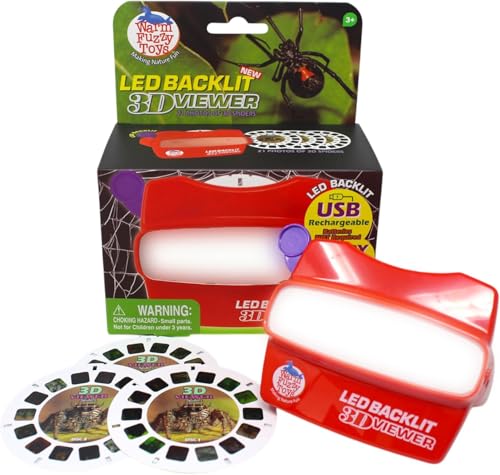 WARM FUZZY LED 3D Viewer Spiders | USB-C Rechargeable - color: Spiders