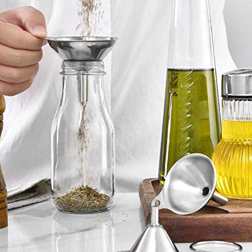 Small Funnels for Filling Bottles Stainless Steel Kitchen Funnels (Short) - size: Short-handled