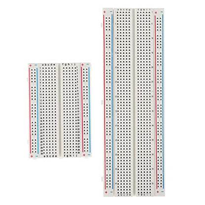 BOJACK 1Pcs 803 & 1 Pcs 400 Tie Points Solderless Breadboard, 65 Pcs Jumper Wires, 6PCS 170 Points Mini Breadboard