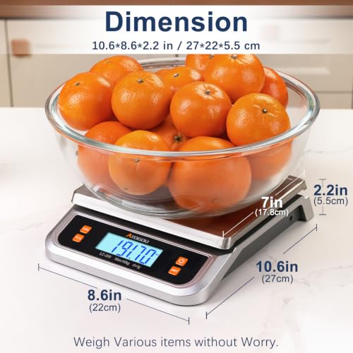 Atogou 88lb Food Scale, Commercial Kitchen Scale Plug-in Usable - size: Silver 88 lb (40 kg)