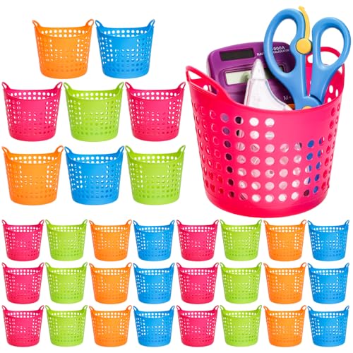 32 Pieces Pencil Cup Bulk, Plastic Pen Holder for Desk