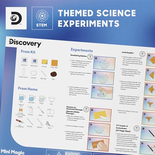 Discovery Mini Science Kit 8-Pack, 32 STEM Science Experiments for Kids, Chemistry, Crystal Growing, Slime, Magic, Space, Creepy, Frozen Activity Sets, Educational Learning Toy, Boys Girls Gift Age 8+