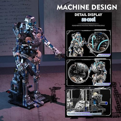 Mechanical Skeleton Robot Building Blocks Set, 3D Robotic Model Kit - color: Skeleton