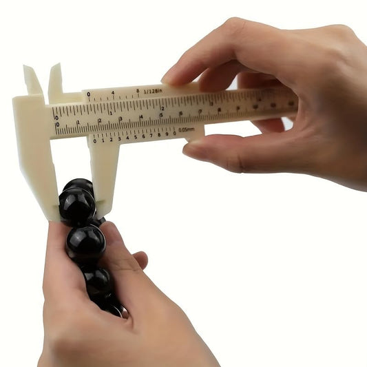 150mm Plastic Vernier Caliper - Dual Scale Metric/Inch Measuring Tool for DIY, Crafts & Jewelry Making, Multiple Colors Available (red) - color: red