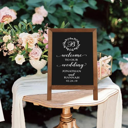 4 THOUGHT Small Tabletop Magnetic Chalkboard Signs 9.5" x 14", Brown - color: Rustic Brown