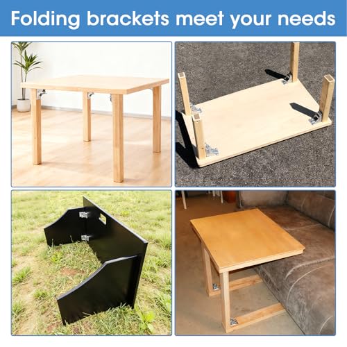 TopDirect 4 Pack Locking Hinge for Folding Table Brackets (Silver) - color: Silver, size: 4 Pack
