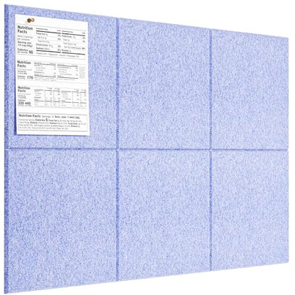 MaxGear Felt Bulletin Board 36" x 24", Light Blue Felt Wall Tiles Push Pins - color: Light Blue, size: 36" x 24"