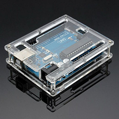 DAOKI® Uno R3 Case Enclosure New Transparent Gloss Acrylic Computer Box Compatible with Arduino UNO R3