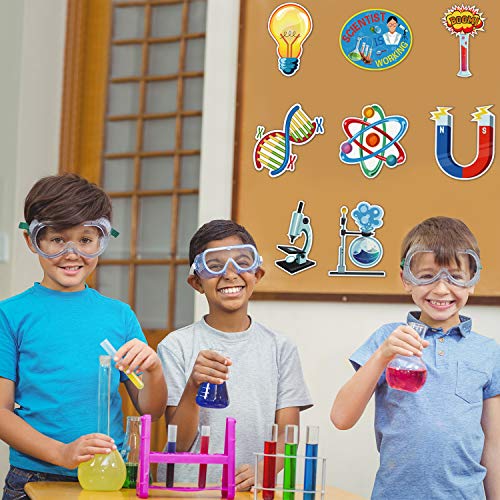 48 Pcs Science Lab Cutouts Bulletin Board Decoration for Classroom Science Themed Cut Outs Party Decor Decoration Class Office Supplies