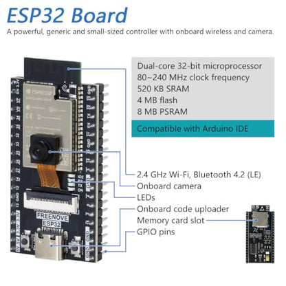 Freenove ESP32 Kit ESP32 Camera Board Ultimate Starter Kit
